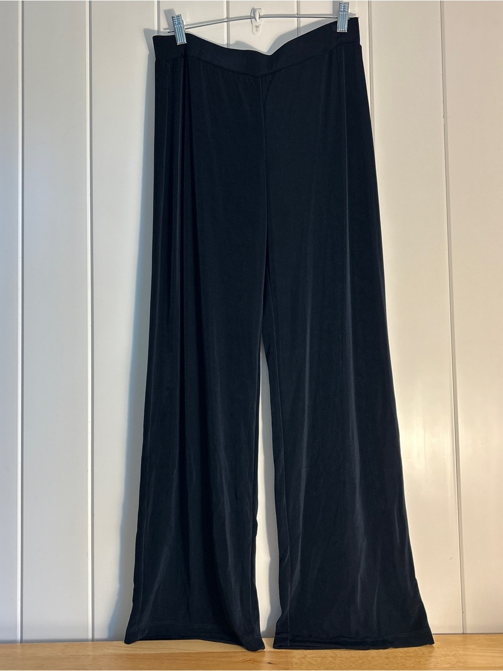 Vintage Chico's Travelers 1 pants M Fluid Regular India Ink blue palazzo USA Y2K